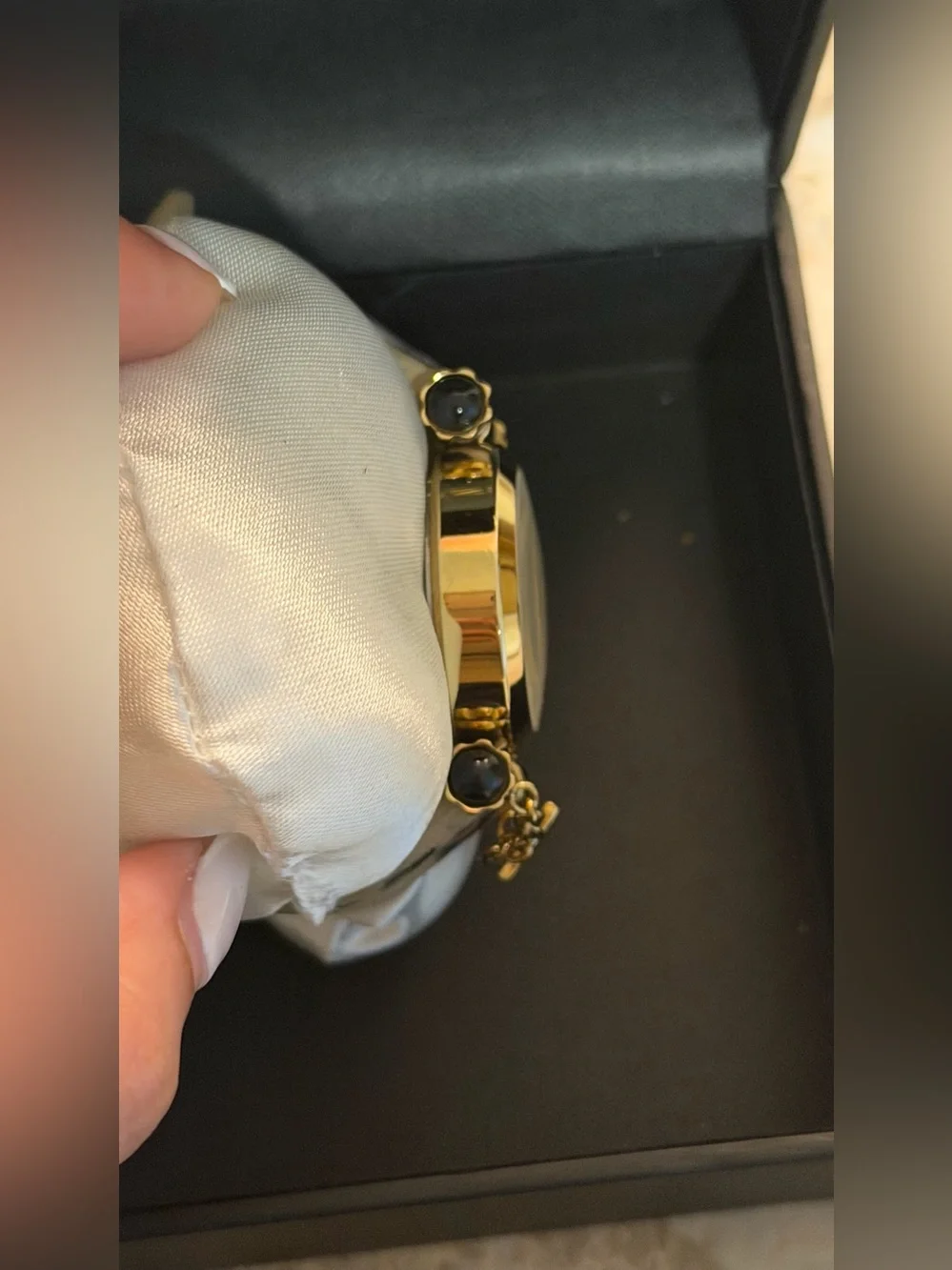 Guess Black Watch Accessory Box with Gold Logo
